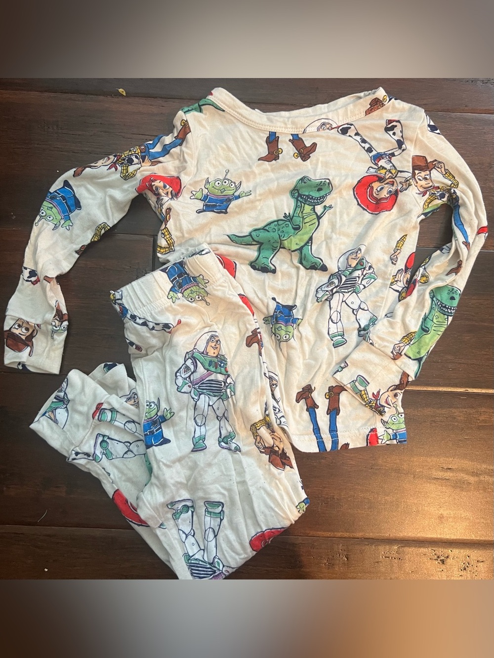 Disney White Toy Story Character Pajama Set - Buzz, Woody & Friends